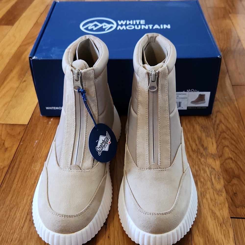 White Mountain Water Resistant Front Zip Downtown Sneaker Boots NWT Size 9.5 M - Picture 10 of 10